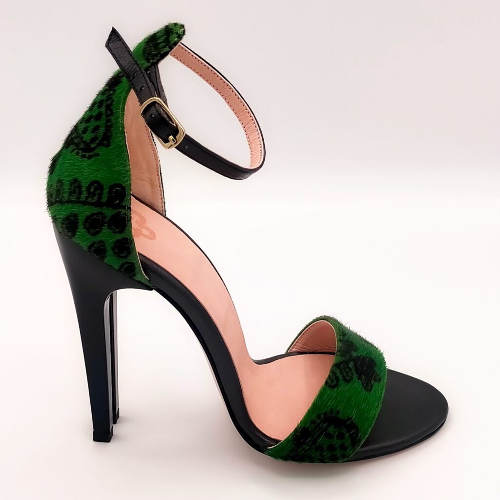 chaussures à talon haut de gamme verte
